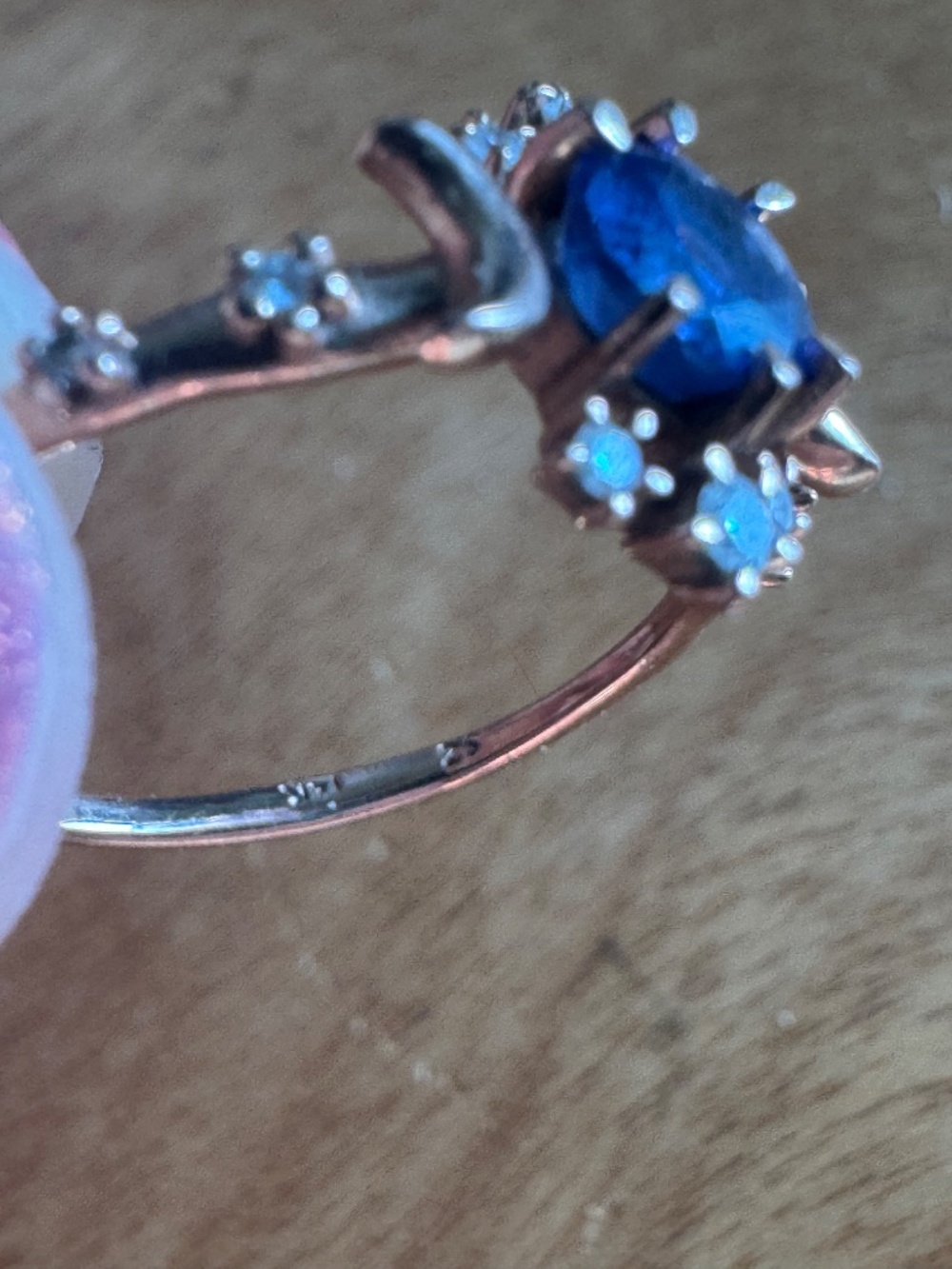 Sofia Zakia Custom Tanzanite Wandering Star 5.25 ring in 14k Rose Gold - Picture 4 of 8